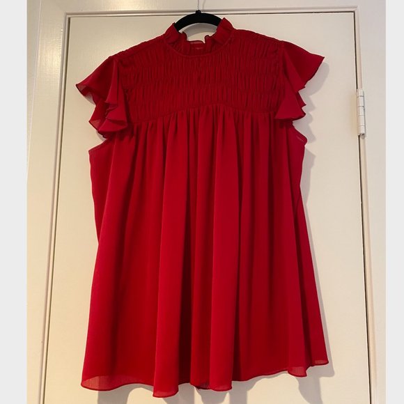 Zara shirred high neck blouse - Picture 4 of 5